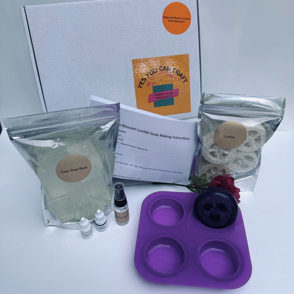DIY Soap Making Kit - Magnolia Blossom Loofah Soap